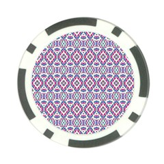 Colorful Folk Pattern Poker Chip Card Guard by dflcprints