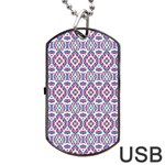 Colorful Folk Pattern Dog Tag USB Flash (One Side) Front