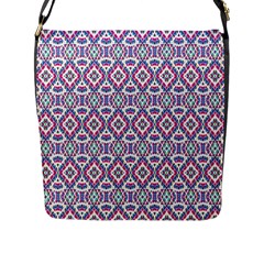 Colorful Folk Pattern Flap Messenger Bag (l)  by dflcprints