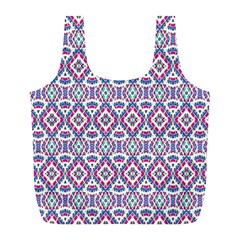 Colorful Folk Pattern Full Print Recycle Bags (l)  by dflcprints