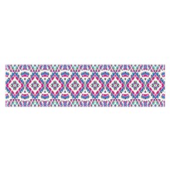 Colorful Folk Pattern Satin Scarf (oblong) by dflcprints