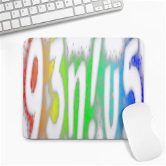 Genius Funny Typography Bright Rainbow Colors Large Mousepads by yoursparklingshop