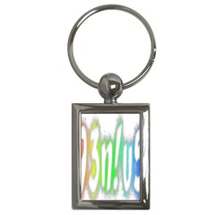 Genius Funny Typography Bright Rainbow Colors Key Chains (rectangle)  by yoursparklingshop