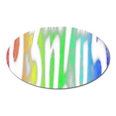 Genius Funny Typography Bright Rainbow Colors Oval Magnet by yoursparklingshop