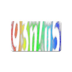 Genius Funny Typography Bright Rainbow Colors Magnet (name Card) by yoursparklingshop