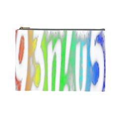 Genius Funny Typography Bright Rainbow Colors Cosmetic Bag (large)  by yoursparklingshop