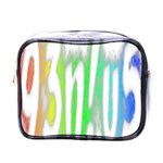 Genius Funny Typography Bright Rainbow Colors Mini Toiletries Bags Front