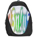 Genius Funny Typography Bright Rainbow Colors Backpack Bag Front