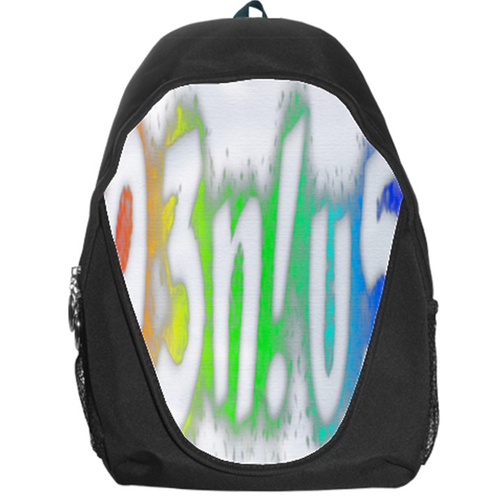 Genius Funny Typography Bright Rainbow Colors Backpack Bag