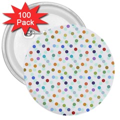 Dotted Pattern Background Brown 3  Buttons (100 Pack)  by Modern2018