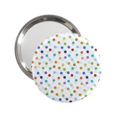 Dotted Pattern Background Brown 2.25  Handbag Mirrors