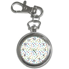 Dotted Pattern Background Brown Key Chain Watches by Modern2018