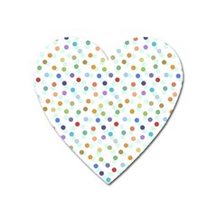 Dotted Pattern Background Brown Heart Magnet