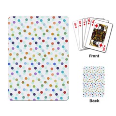 Dotted Pattern Background Brown Playing Card