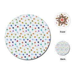 Dotted Pattern Background Brown Playing Cards (Round) 