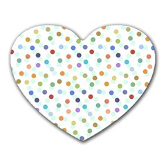 Dotted Pattern Background Brown Heart Mousepads by Modern2018