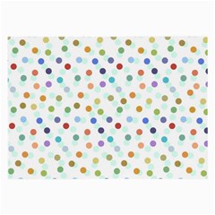 Dotted Pattern Background Brown Large Glasses Cloth by Modern2018