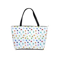 Dotted Pattern Background Brown Shoulder Handbags