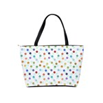 Dotted Pattern Background Brown Shoulder Handbags Back