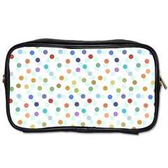 Dotted Pattern Background Brown Toiletries Bags 2-Side