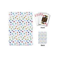 Dotted Pattern Background Brown Playing Cards (Mini) 