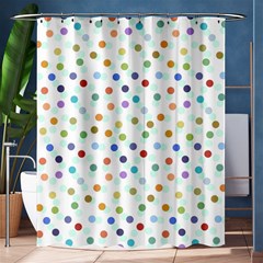 Dotted Pattern Background Brown Shower Curtain 60  X 72  (medium)  by Modern2018