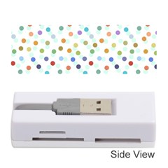 Dotted Pattern Background Brown Memory Card Reader (Stick) 