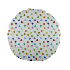 Dotted Pattern Background Brown Standard 15  Premium Round Cushions