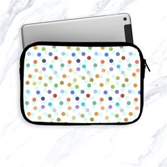 Dotted Pattern Background Brown Apple Ipad Mini Zipper Cases by Modern2018