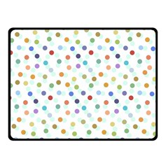 Dotted Pattern Background Brown Double Sided Fleece Blanket (small) 