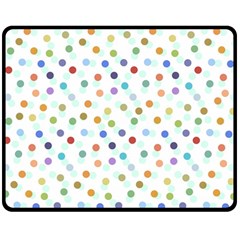 Dotted Pattern Background Brown Double Sided Fleece Blanket (Medium) 