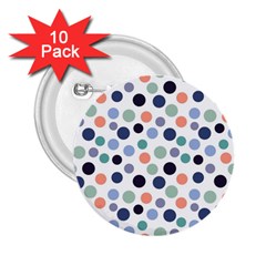 Dotted Pattern Background Blue 2 25  Buttons (10 Pack)  by Modern2018