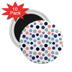 Dotted Pattern Background Blue 2 25  Magnets (10 Pack)  by Modern2018