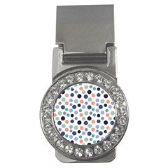 Dotted Pattern Background Blue Money Clips (cz)  by Modern2018