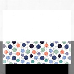 Dotted Pattern Background Blue Rectangular Jigsaw Puzzl by Modern2018