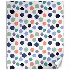 Dotted Pattern Background Blue Canvas 8  X 10  by Modern2018