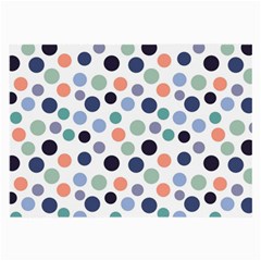 Dotted Pattern Background Blue Large Glasses Cloth by Modern2018