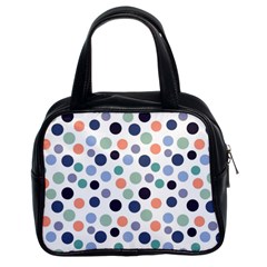 Dotted Pattern Background Blue Classic Handbags (2 Sides) by Modern2018