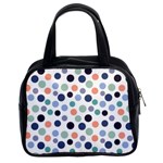 Dotted Pattern Background Blue Classic Handbags (2 Sides) Front