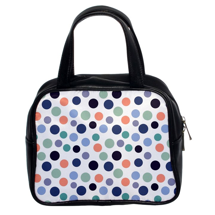 Dotted Pattern Background Blue Classic Handbags (2 Sides)