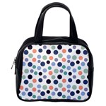 Dotted Pattern Background Blue Classic Handbags (2 Sides) Back