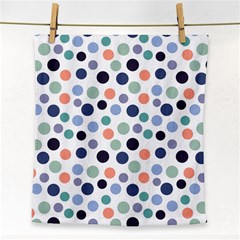 Dotted Pattern Background Blue Face Towel by Modern2018