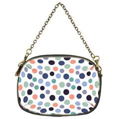 Dotted Pattern Background Blue Chain Purses (one Side)  by Modern2018