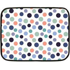 Dotted Pattern Background Blue Double Sided Fleece Blanket (mini)  by Modern2018