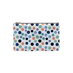 Dotted Pattern Background Blue Cosmetic Bag (small)  by Modern2018