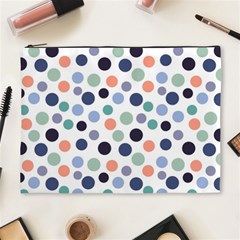 Dotted Pattern Background Blue Cosmetic Bag (xl) by Modern2018