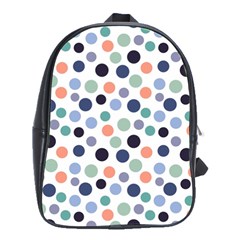 Dotted Pattern Background Blue School Bag (large) by Modern2018