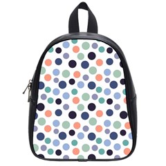 Dotted Pattern Background Blue School Bag (small) by Modern2018