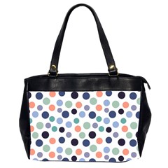 Dotted Pattern Background Blue Office Handbags (2 Sides)  by Modern2018