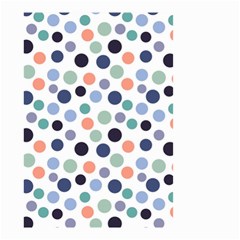 Dotted Pattern Background Blue Small Garden Flag (two Sides) by Modern2018